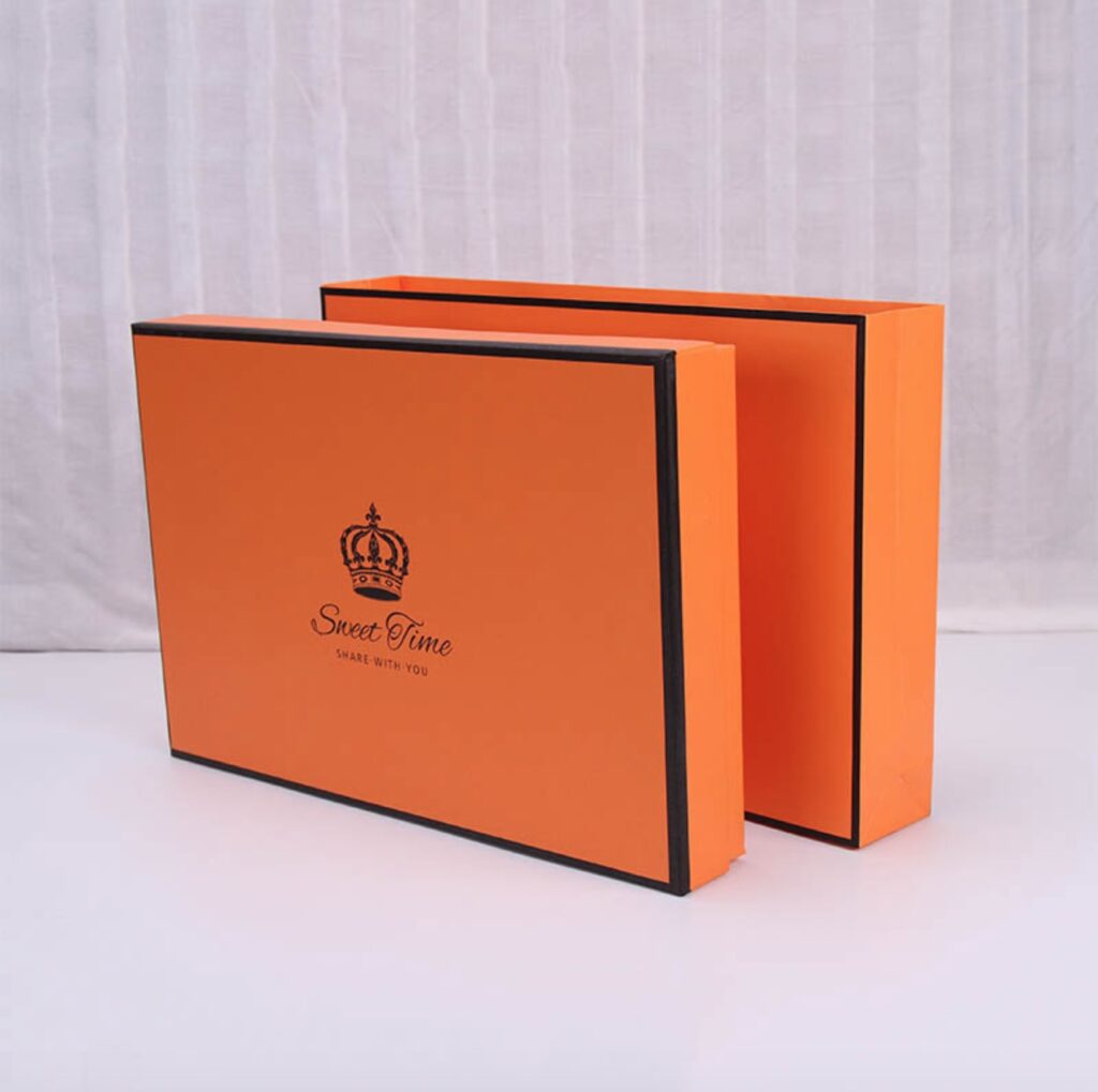 Paper Gift Box Perfume, Orange Packaging Box Bag